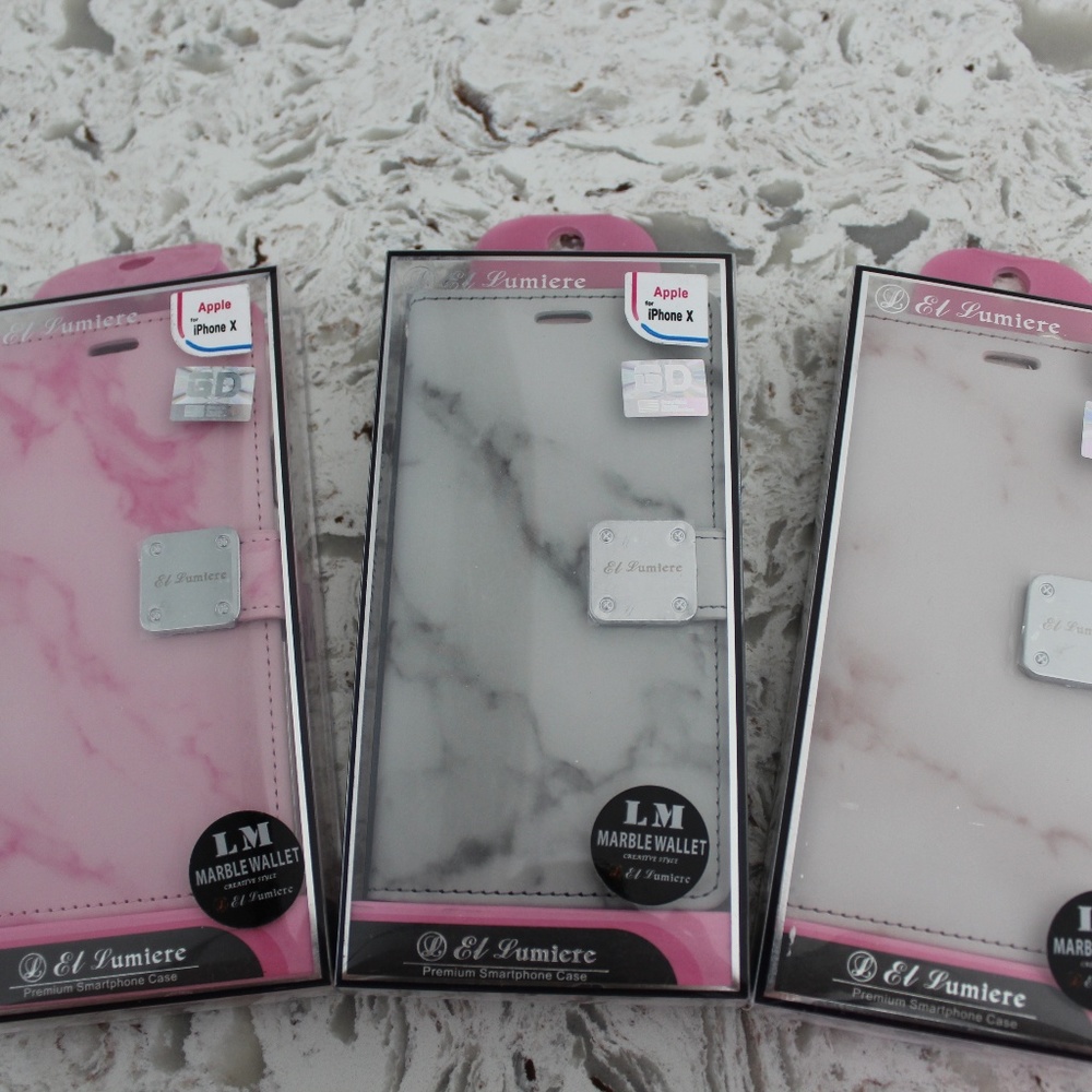 iPHONE X MARBLE CASE. WALLELT